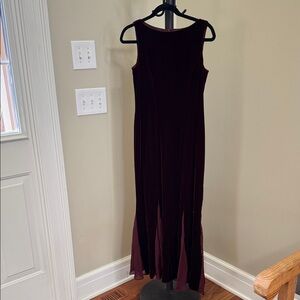 Talbots Rich Burgundy Velvet Maxi Dress